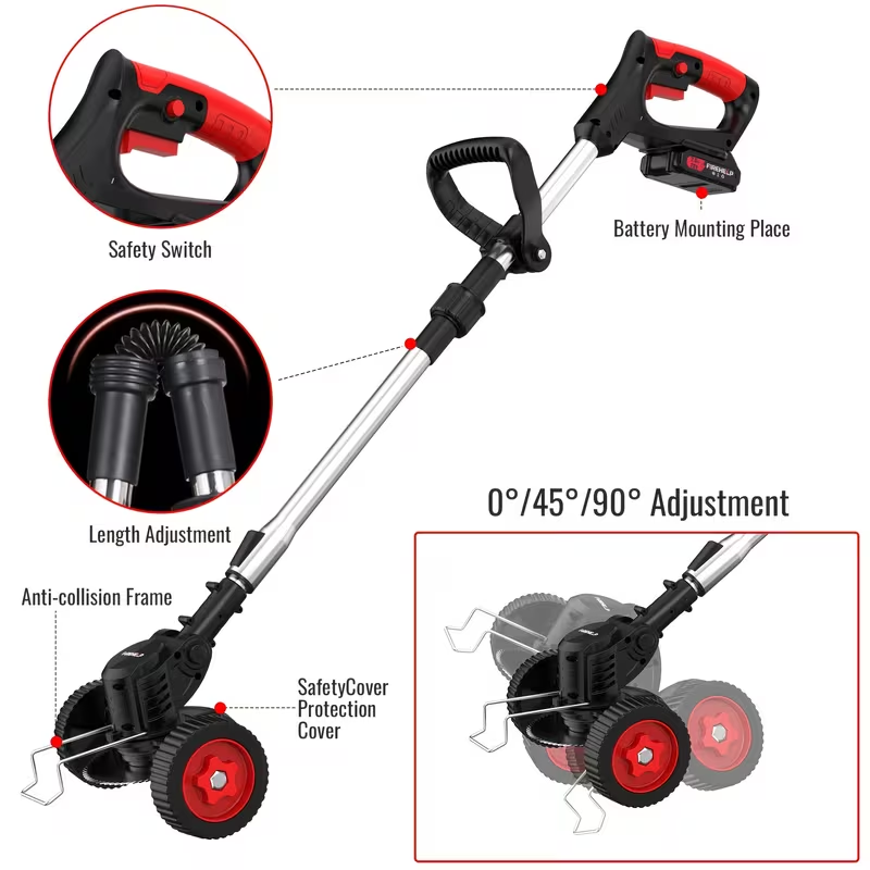ZORVOMART™ 21V Cordless Electric Weed Wacker | 3-in-1 Lawn Trimmer, Edger & Garden Cutter with 3 Blades